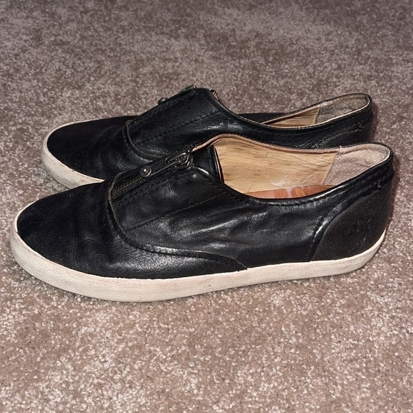 Frye Dylan Leather Moto Slip On Sneakers- size 6 - Picture 3 of 7